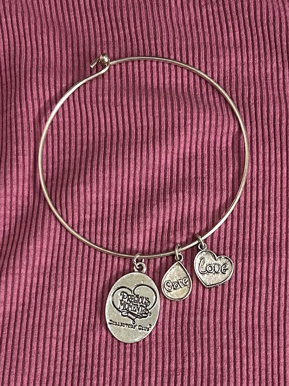 Bangle Bracelet Precious Moments 35 Years Anniversary Collectors Club Charms Care Love 