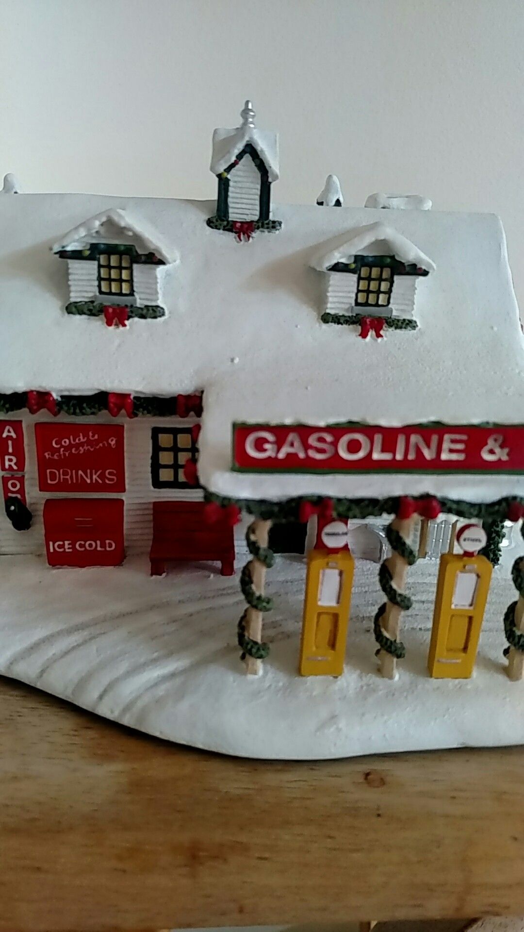 Norman Rockwell's Christmas village Gas station