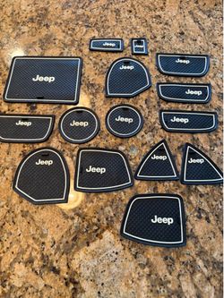 Jeep Grand Cherokee Non-Slip Door Slot and Cup Holder Mats
