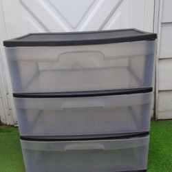 Sterilite 3 Drawer Plastic Storage