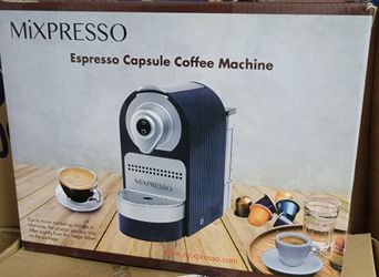 Mixpresso Blue Espresso Machine for Nespresso Compatible Capsule, Single Serve Coffee Maker Programmable for Espresso Pods, Premium Italian 19 Bar Hig