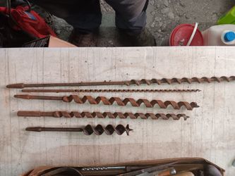 5 Long Auger Bits 