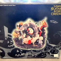 Disney Store Nightmare Before Christmas Snow Globe Jack Captures Santa 1993