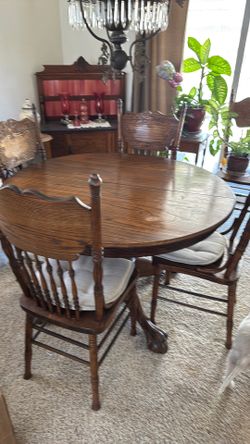Dining table and chairs