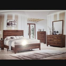 Queen Bed ,dresser With mirror, And 1 Night Stand