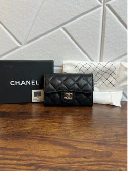 Black Quilted Card Holder Wallet
