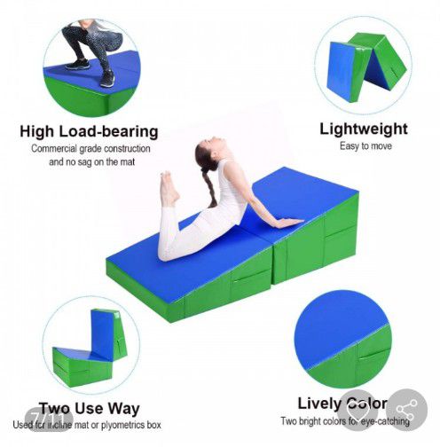 48" x 24" x 14" Folding Incline Gymnastics Mat