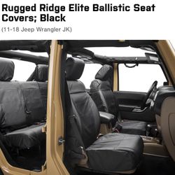 Rugged Ridge Elite Ballistic Seat Covers : Black