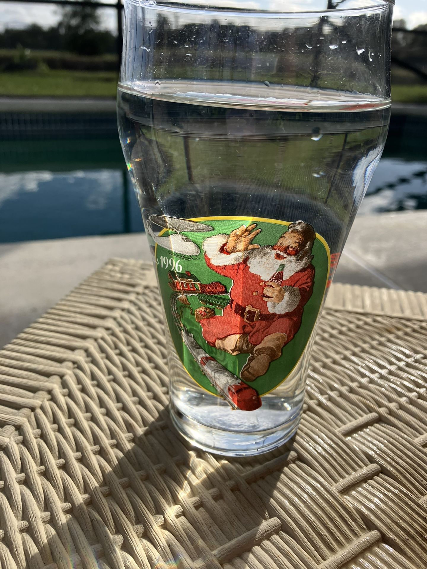 Vintage Santa Coca Cola Goblet