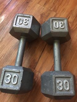 Hex Dumbbells 30lbs each