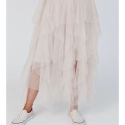 New Bo ho Ballerina Skirt - Nude- Medium