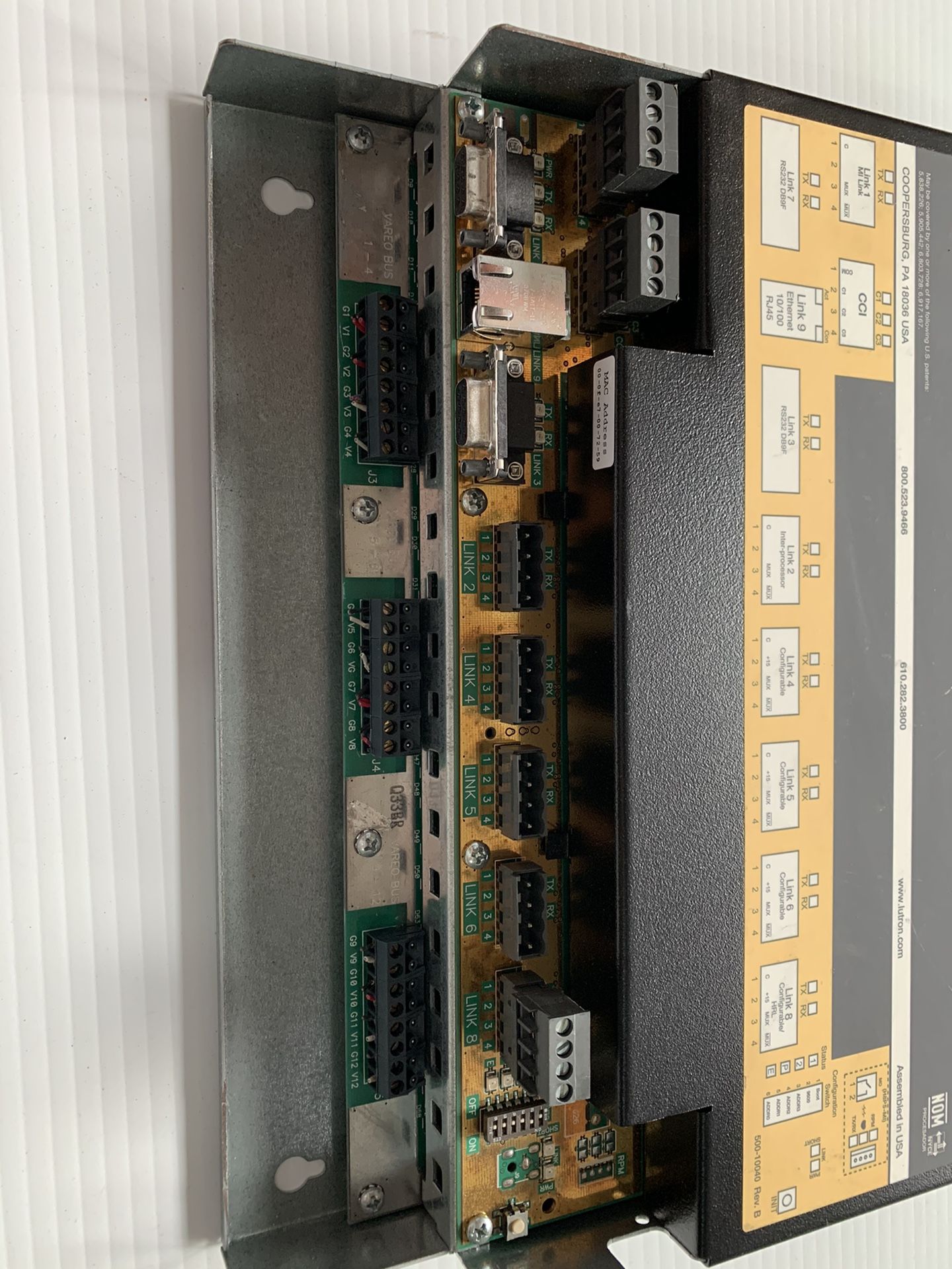 LUTRON HOMEWORKS H8P5-D48-120 ILLUMINATION PROCESSOR SERIES 8