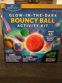 Glow in the dark bouncy ball activity kit