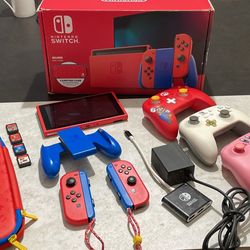 Nintendo Switch Red Mario Edition Bundle 