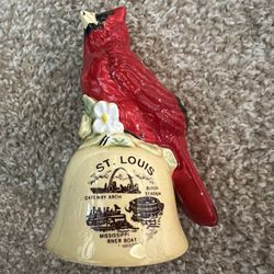 St Louis Cardinal Ceramic Bell  Souvenir Vintage