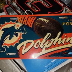 Dolphins License Plate