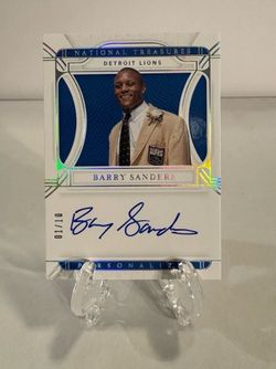 2021 National Treasures - Barry Sanders #PT-BS Auto /10 First Print 🔥Rare🔥