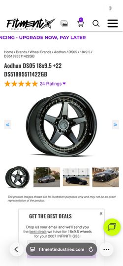 Black 5-Spoke Wheels with Tires