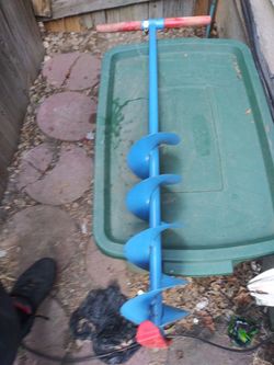 Vintage ice fishing hand auger