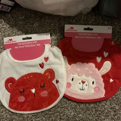Brand New Valentines Baby Bibs