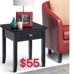 ❤️$55❤️ Artisan Solid Wood 21 in. Wide Square Transitional End Side Table in Black  My marketplace profile also carry variety of different products. P