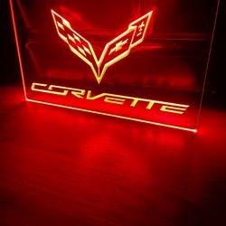 CORVETTE LED NEON LIGHT SIGN 8x12