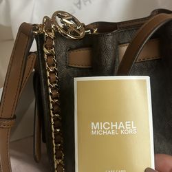 Michael Kors small Brown xbody purse