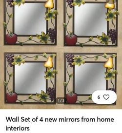 Wall set of 4 new mirrors from Home interiors