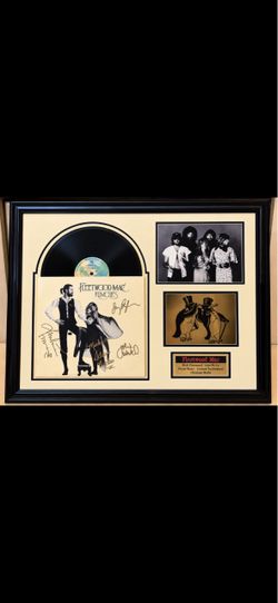 Fleetwood Mac Rumours Signed Vinyl Framed Display