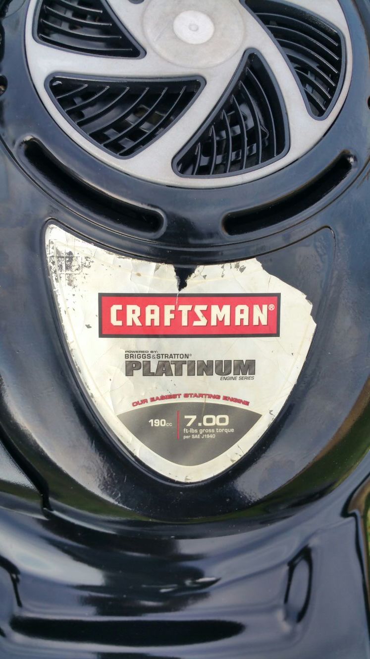 CRAFTSMAN 7.00HP PLATINUM 190cc WALK BEHIND SELF PROPELLED LAWN MOWER