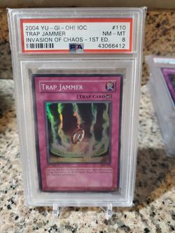 Yugioh Card 2004 Graded Holo 1st Edition Trap Jammer (IOC)