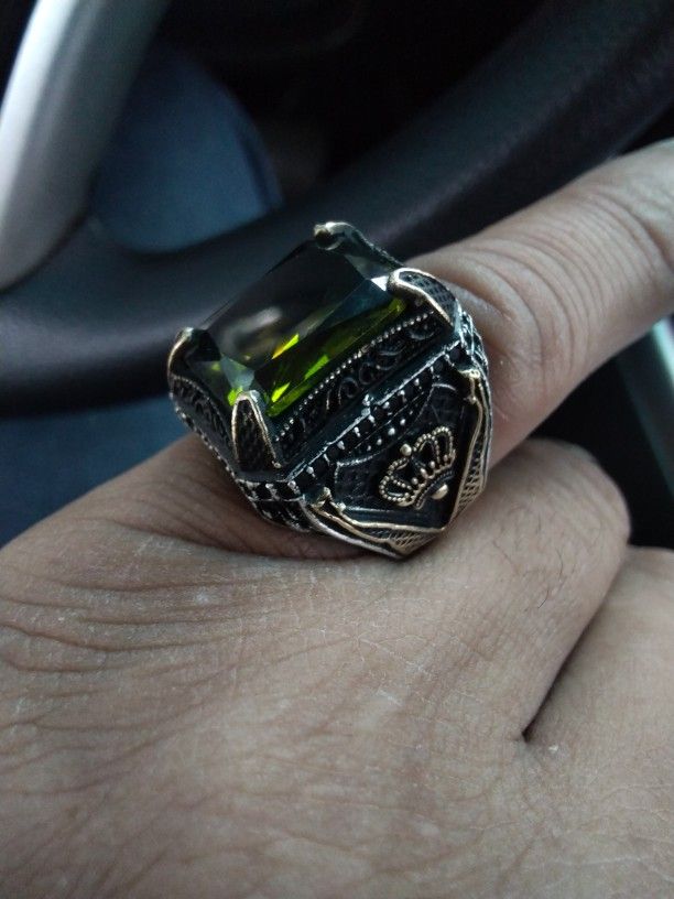 Precious Stone On 925 White Gold