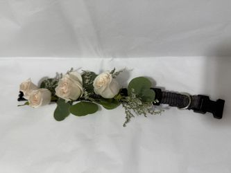 Dogs Collar With Fresh Flowers 