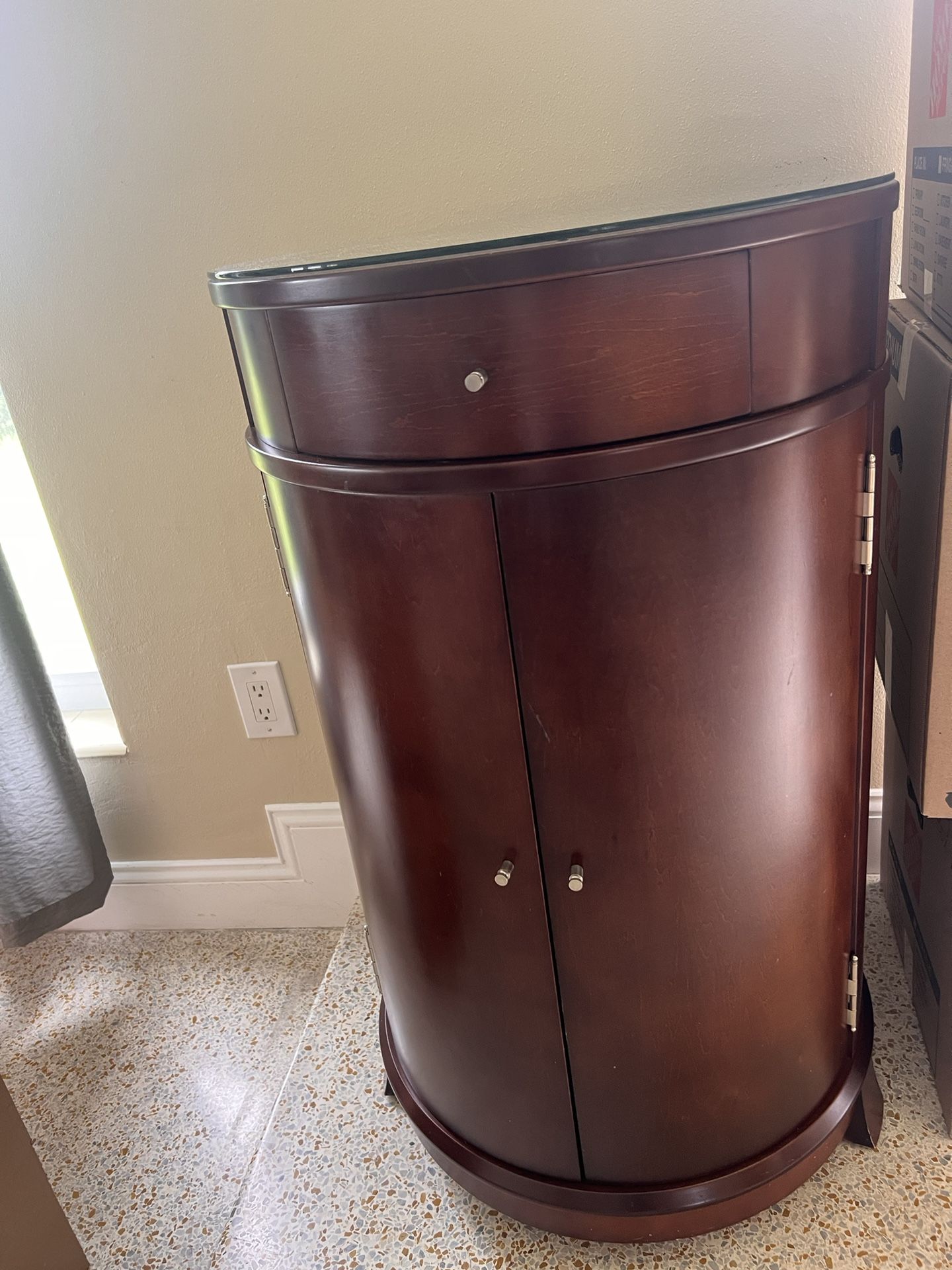 Solid Wood Bar Cabinet 