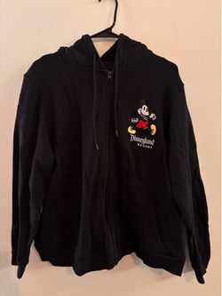 Disneyland Black Zip-Up Sweatshirt - 1X
