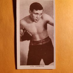 NM Authentic 1938 Churchman's Cigarettes Lou Ambers Boxing Tobacco Card #1