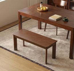 39.4'' Solid Wood Dining Bench Thick Legs