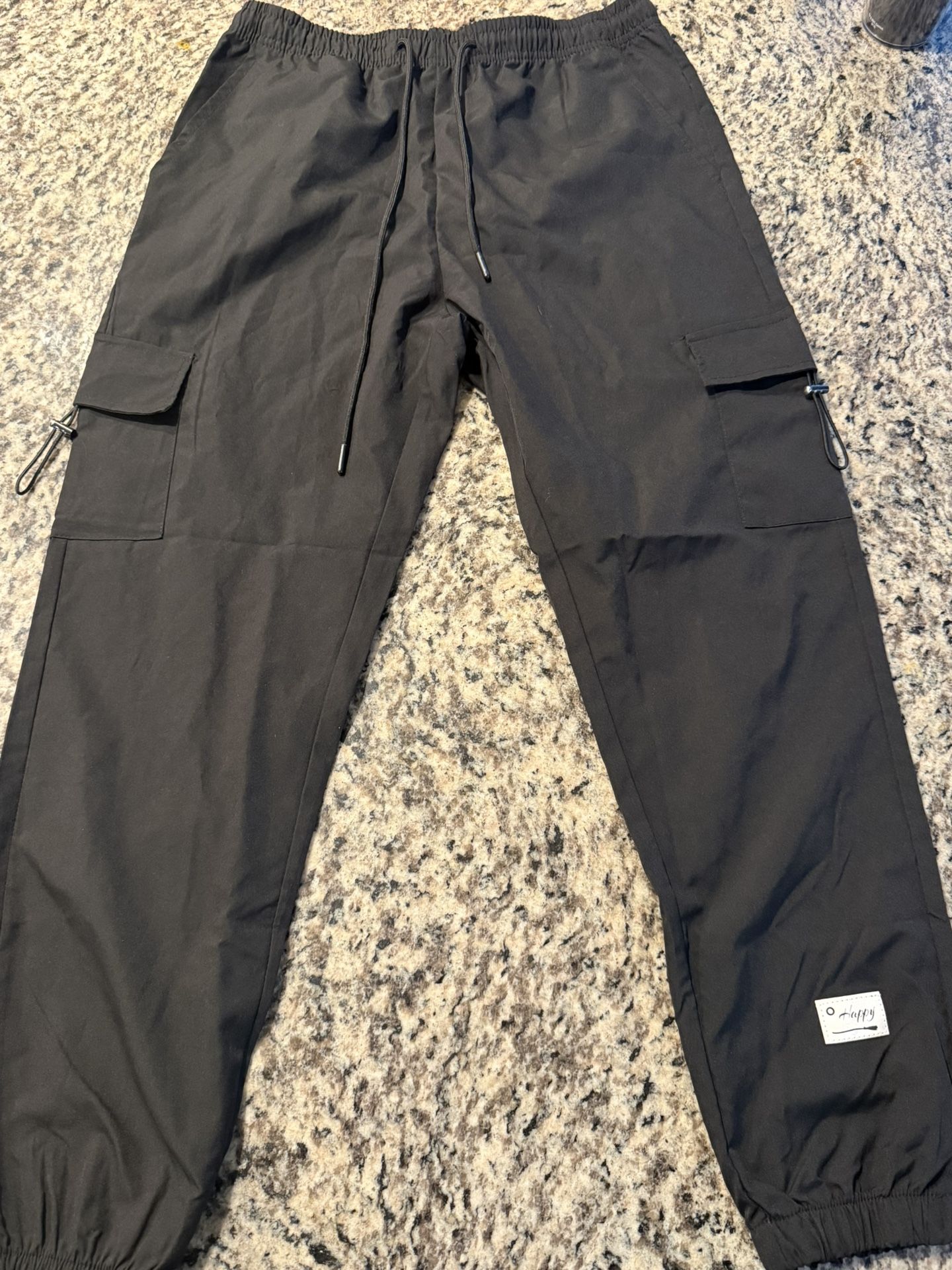 BLACK CARGO JOGGERS (M)