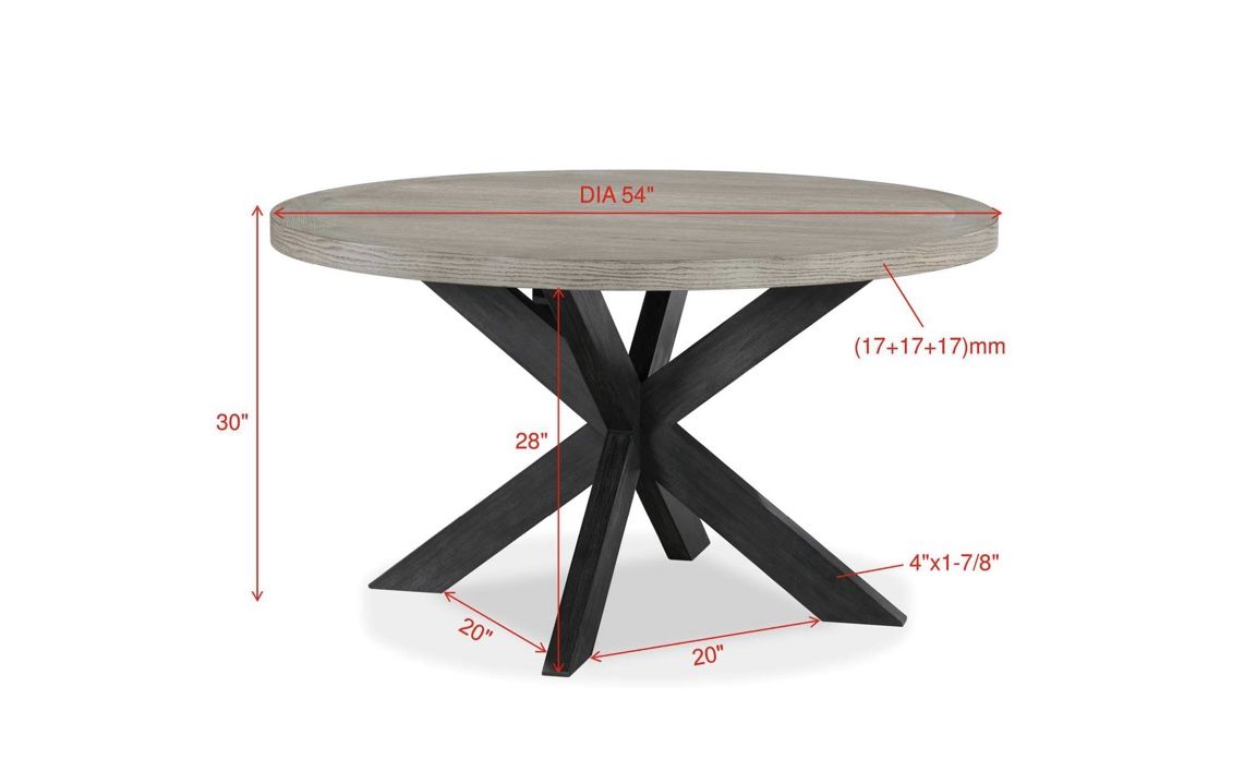 Stevens Contemporary Two-Tone Dining Table