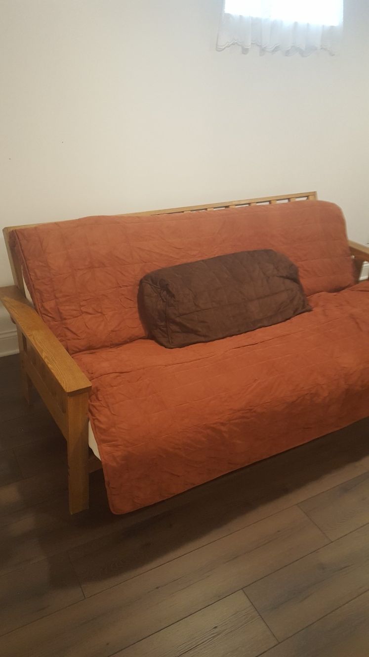 Solid wood futon