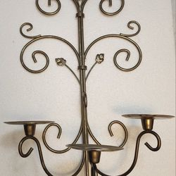 Large Brass Candle Holder 