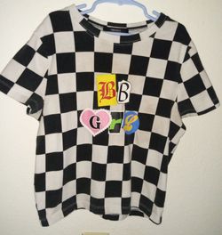 Checkered graphic tee