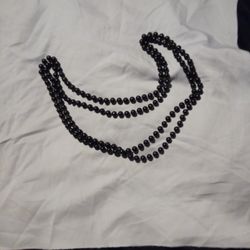 Custom Jewelry. Pearls Plastic. 16 In Long Folded In Half.