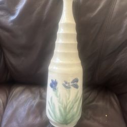 SIGNED FLORAL VASE