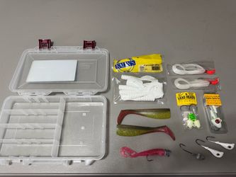 Plano 3600 Tackle Tray With Plastics And  Lead Heads