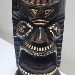 Wood Carved Hawaiian Tiki
