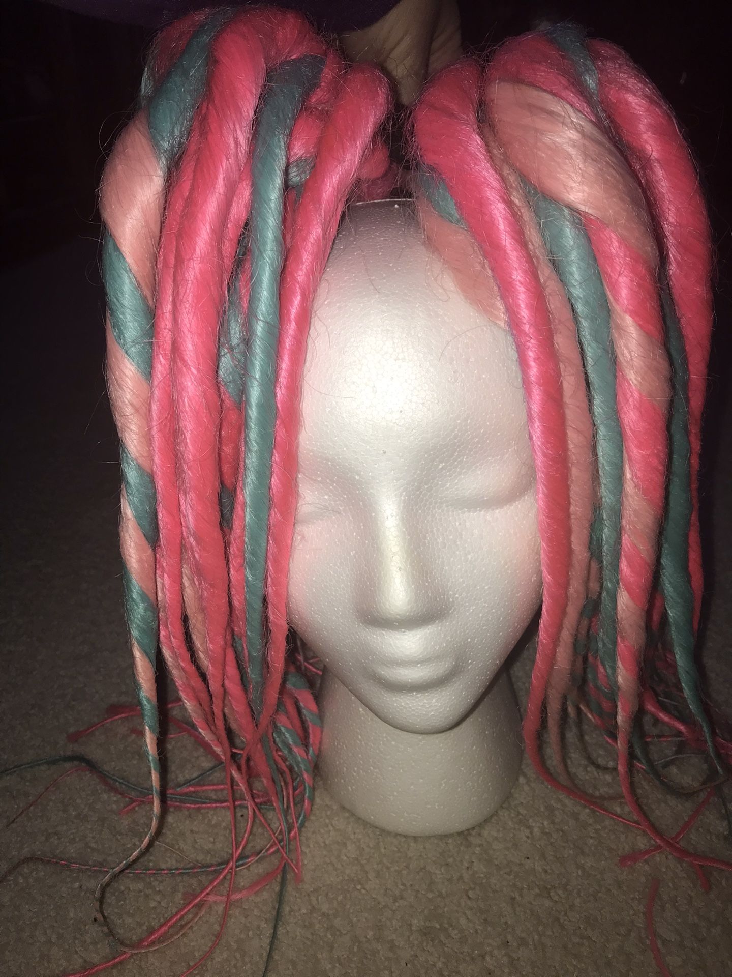 Handmade Cotton Candy Cyber Dreads