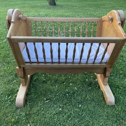 Vintage Craddle Rocking Crib 