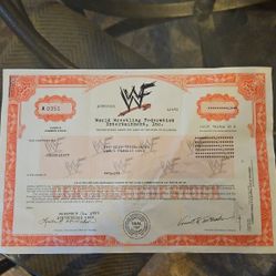 Vintage WWF Stock Certificate
