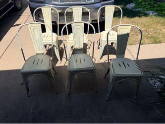 6 metal farmhouse chairs